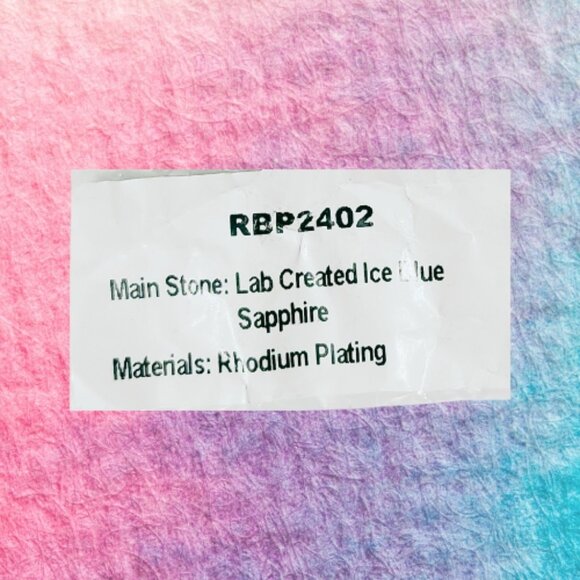 BP Kids Collection Adjustable Lab Created Ice Blue Sapphire Ring - Picture 7 of 8